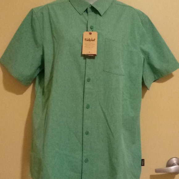 NWT FarWest S/S Button Down Comfort Dry Shirt - Picture 2 of 12